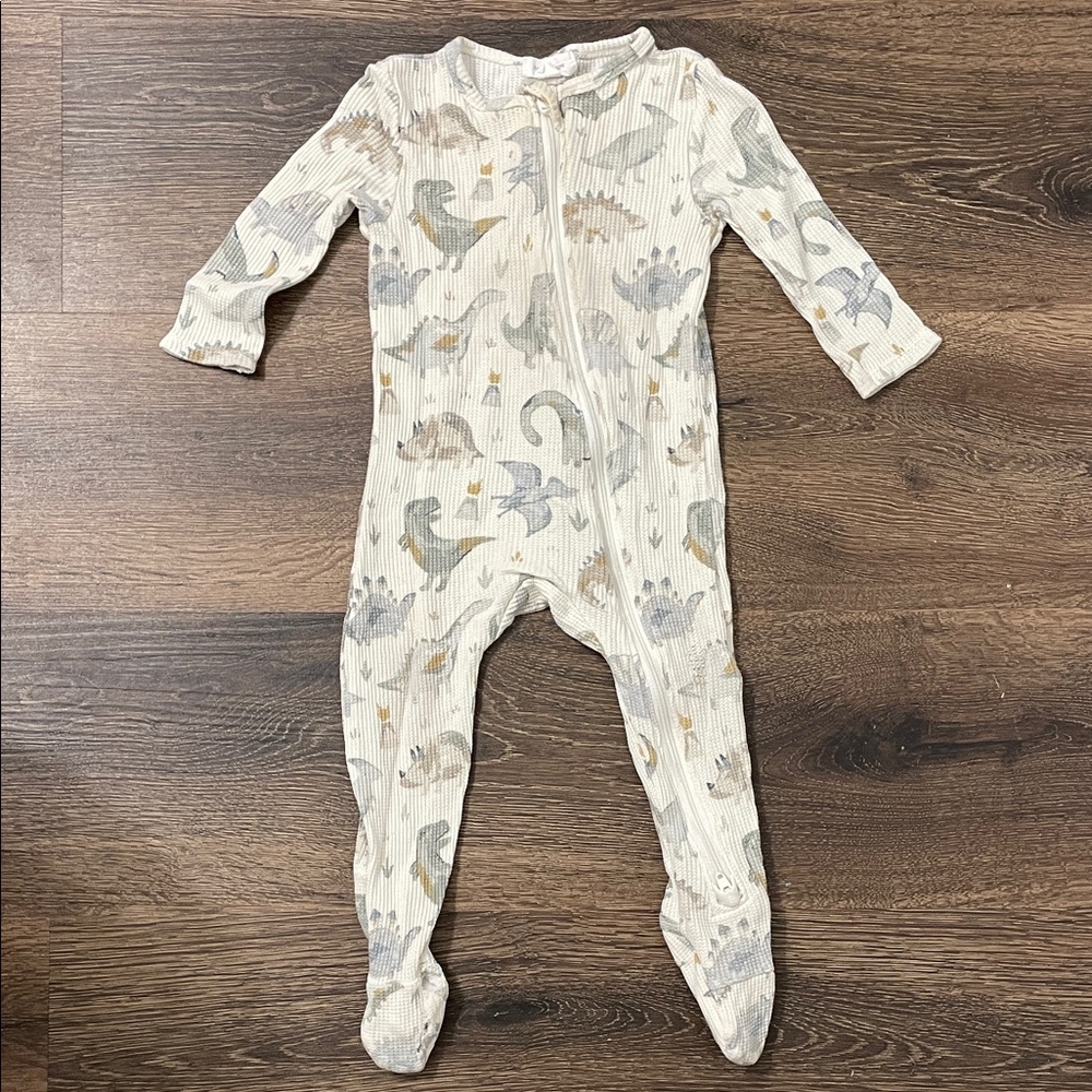 Angel Dear dinosaur waffled onesie
